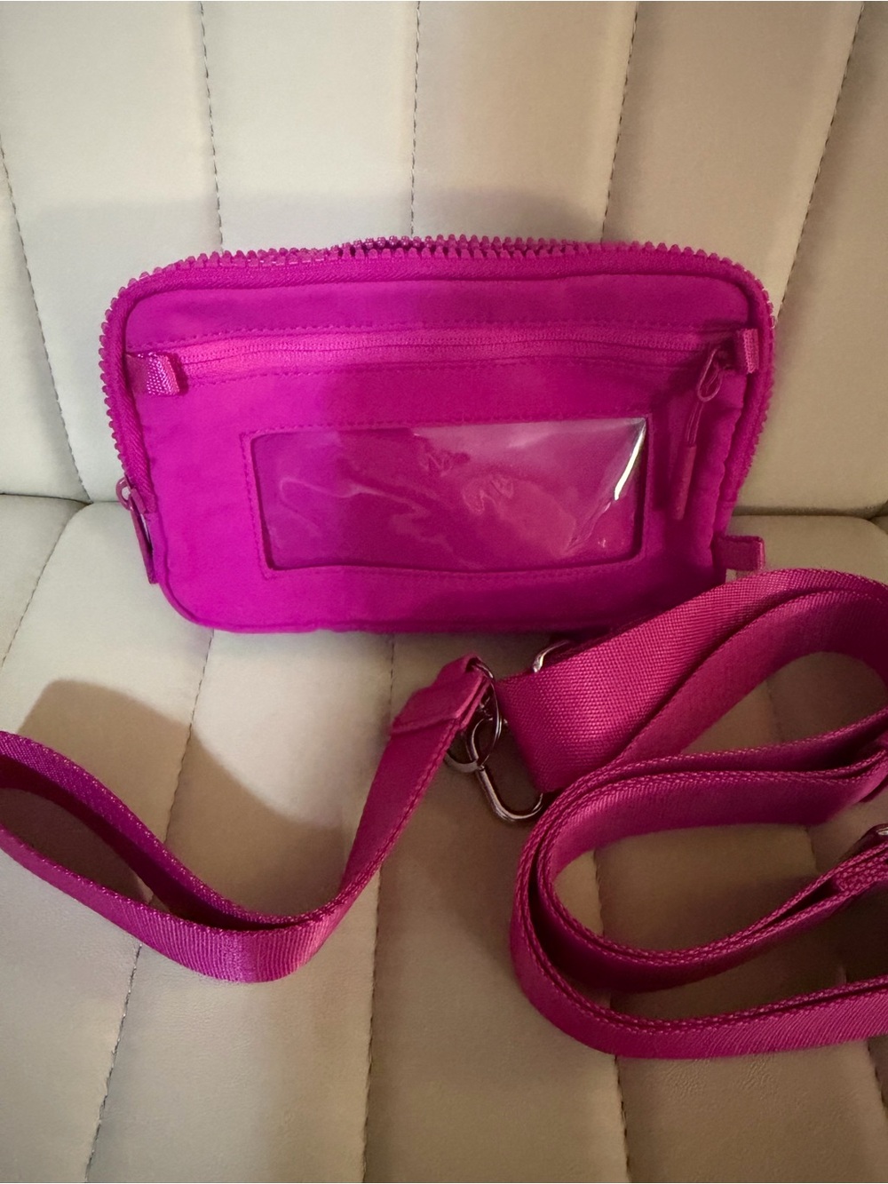 Iris and Rainbow Hot Pink Crossbody Trio Wallet rfid